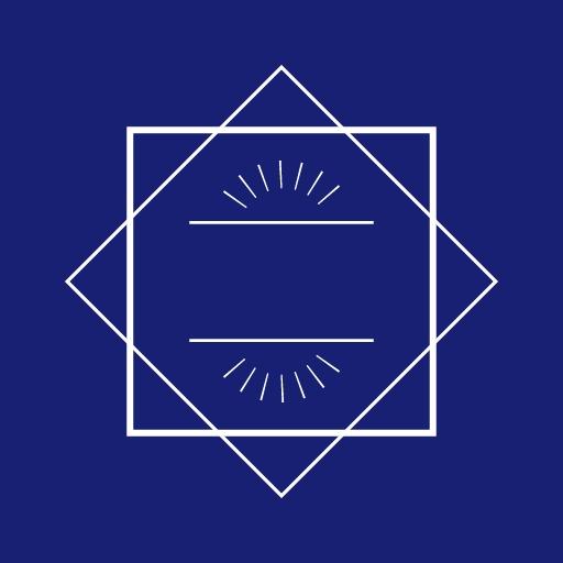 Elegant Blue Geometric Design Featuring Minimalist Elements Logo Template