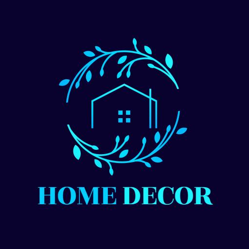 Elegant Blue Home with Floral Accents for Home Decor Logo Template