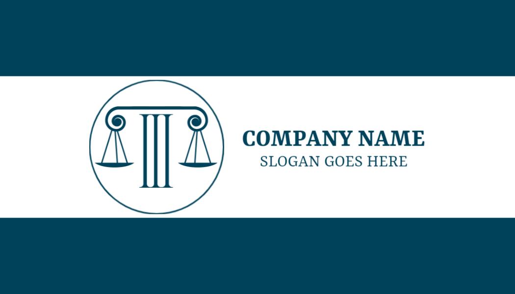 Elegant Blue Lawyer Professional Business Card Template