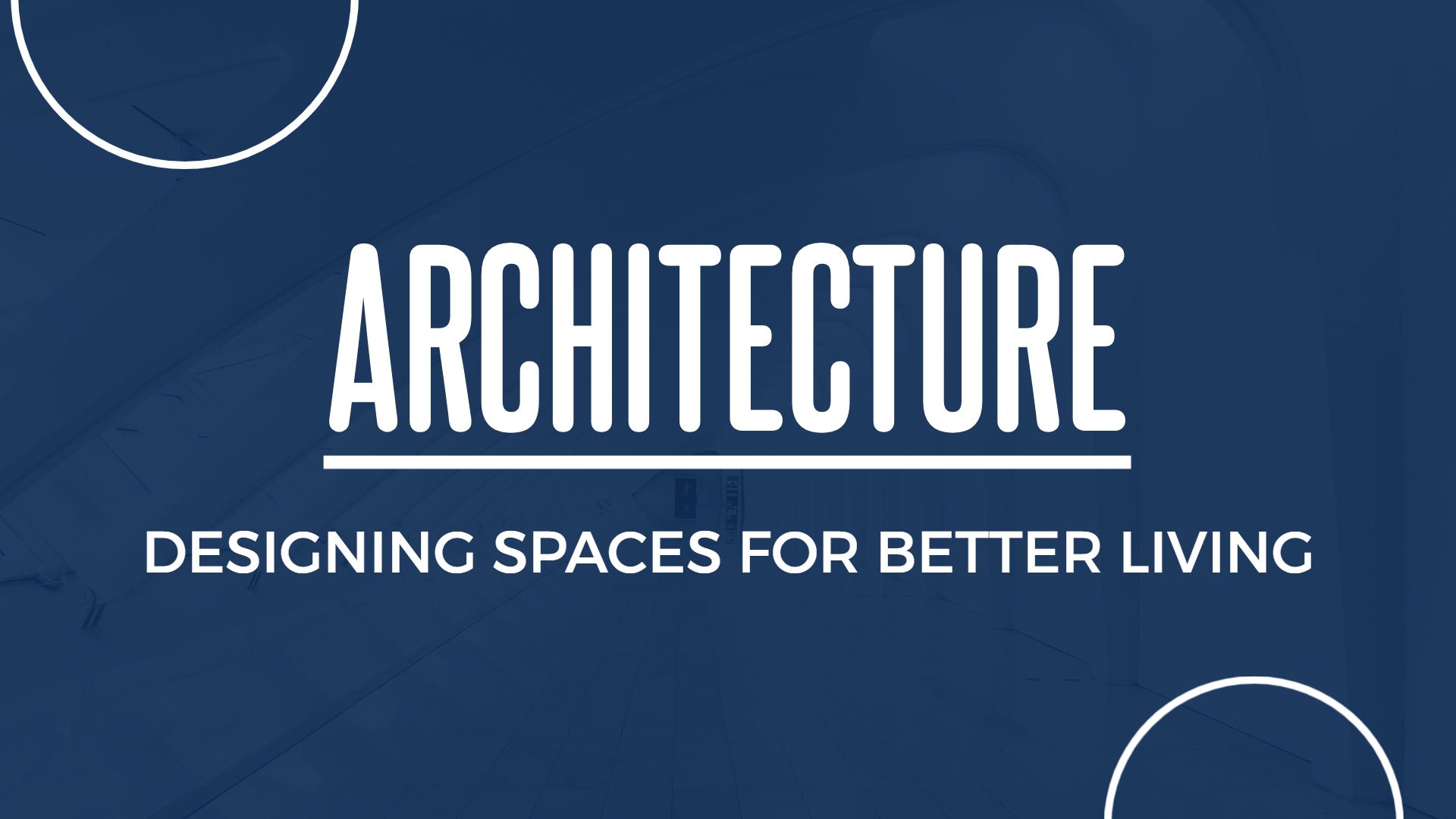 Elegant Blue Modern Architectural Design Overview Presentation Template