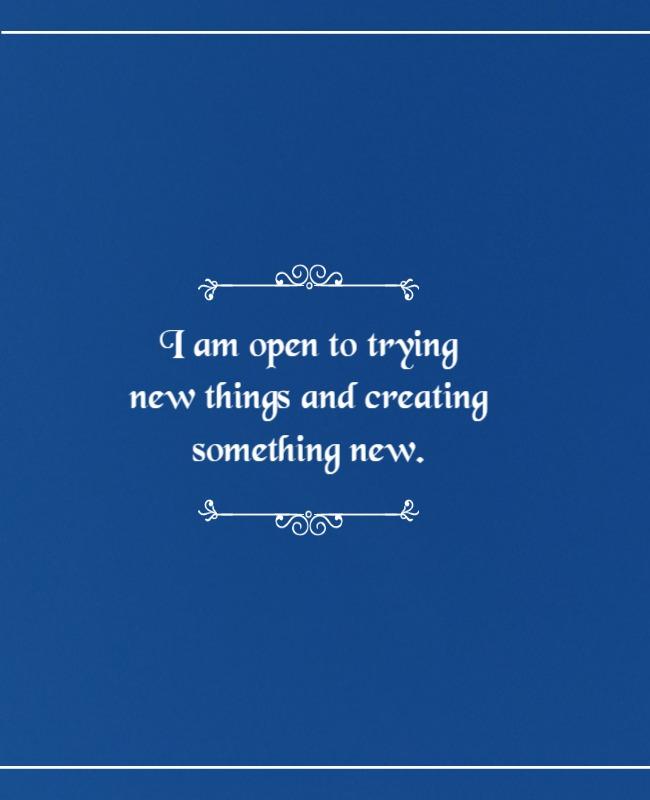 Elegant Blue Motivational Quote Inspiration Poster Template