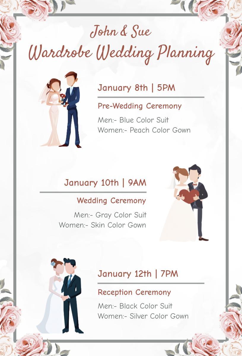 Elegant Blue Peach Pre-Wedding Ceremony Invitation Template
