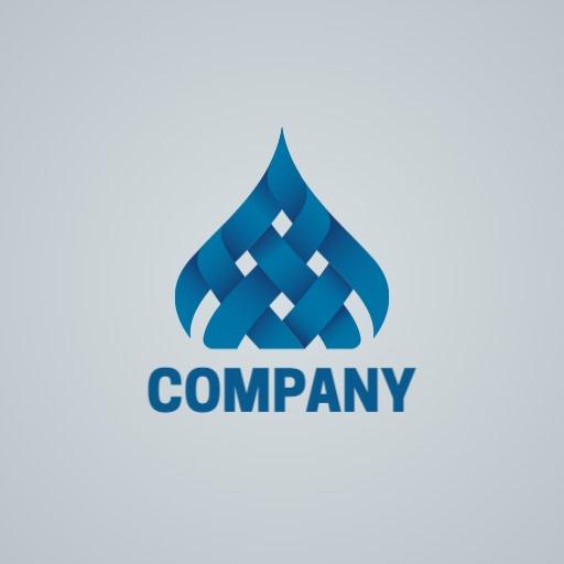 Elegant Blue Water Droplet Design Representing Your Company Logo Template