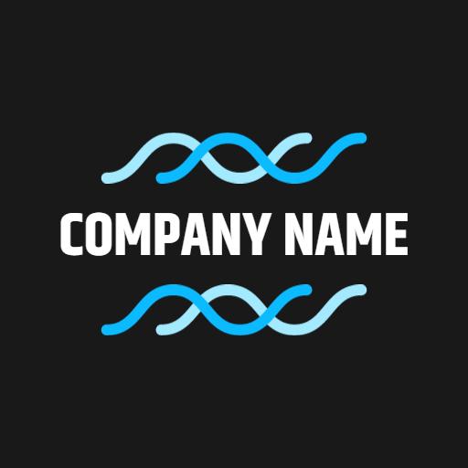 Elegant Blue Wave Design Signifying Fluid Motion Logo Template