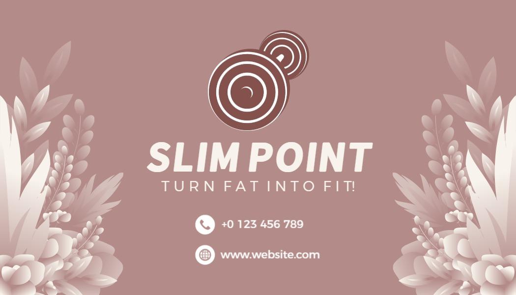 Elegant Blush Fitness Transformation Business Card Template
