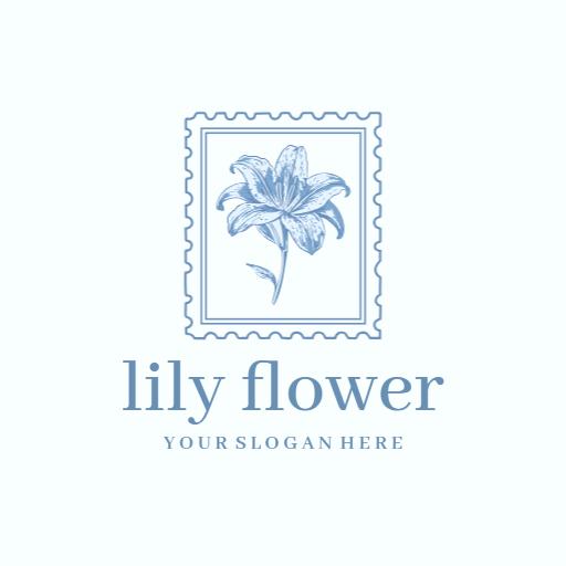 Elegant Botanical Design Featuring Beautiful Lily Flower Logo Template