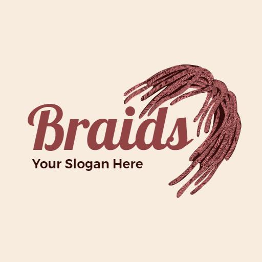 Elegant Braids Design Showcasing Stylish Hair Trends Logo Template