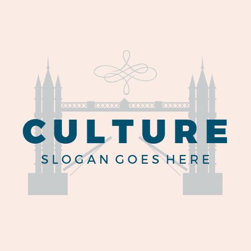 Elegant Bridge Design Represents Cultural Heritage Logo Template