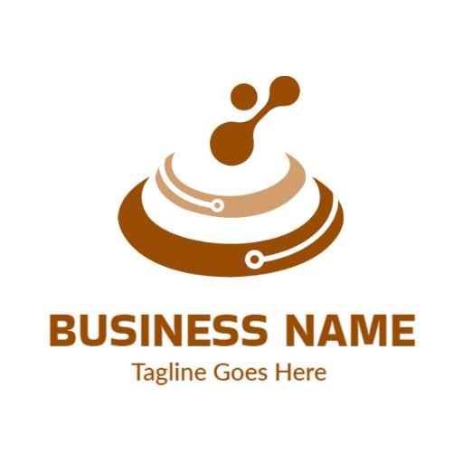 Elegant Brown Abstract Design for Modern Business Logo Template