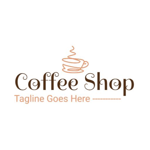 Elegant Brown and Cream Coffee Shop Branding Logo Template