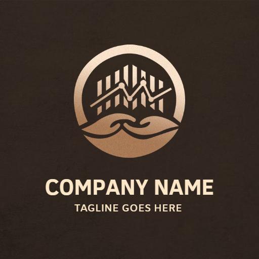 Elegant Brown and Gold Design for Financial Services Logo Template