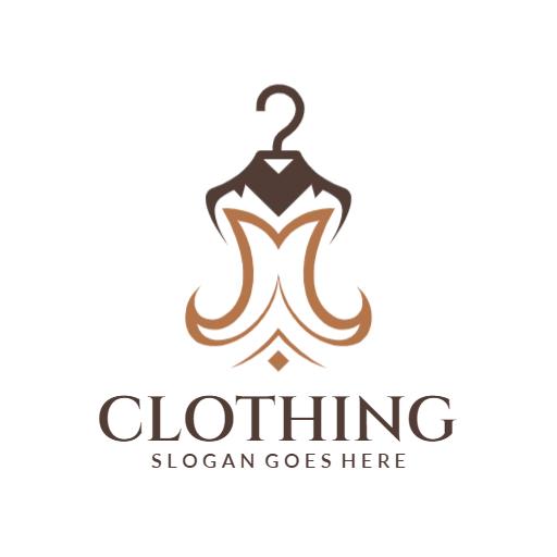 Elegant Brown and Gold Fashion Design for Clothing Brand Logo Template