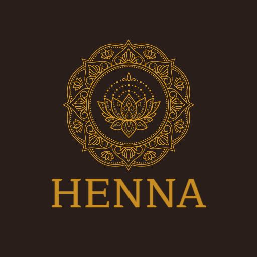 Elegant Brown and Gold Henna Art for Business Logo Template