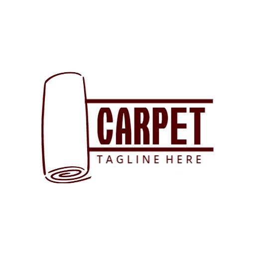Elegant Brown and White Carpet Design for Home Interiors Logo Template