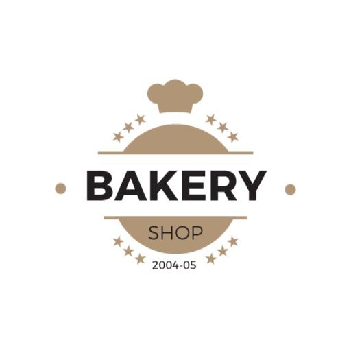 Elegant Brown and White Design Showcasing Bakery Shop Logo Template