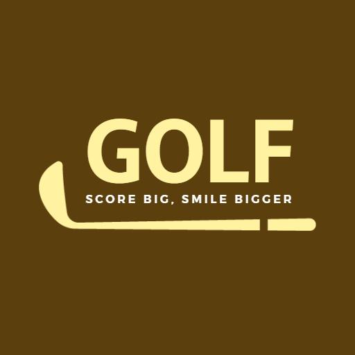 Elegant Brown and Yellow Design for Engaging Golf Logo Template