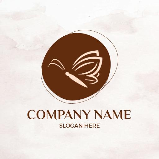 Elegant Brown Butterfly Design for Nature-inspired Logo Template