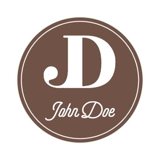 Elegant Brown Circle Monogram Featuring Initials and Name Logo Template