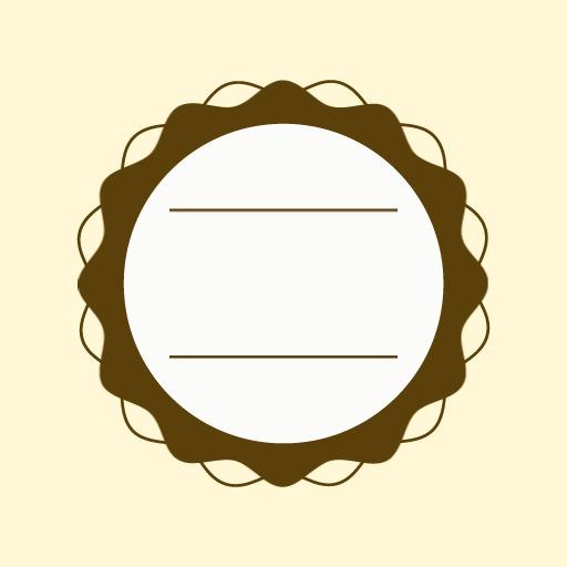 Elegant Brown Circular Design for Custom Label Logo Template