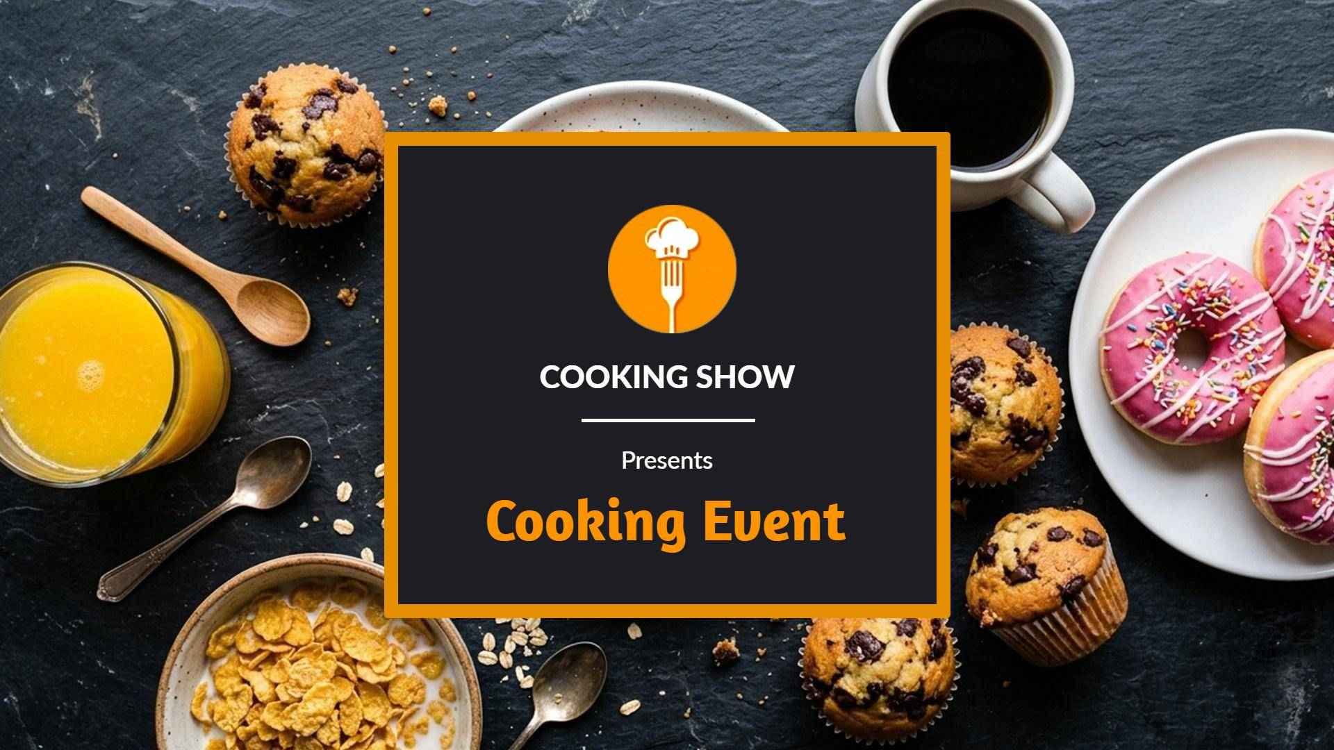 Elegant Brown Culinary Business Event Overview Presentation Template