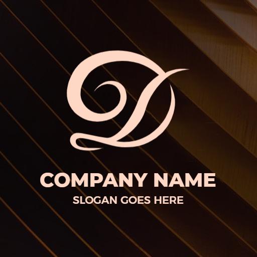 Elegant Brown D Letter Design for Distinctive Branding Logo Template