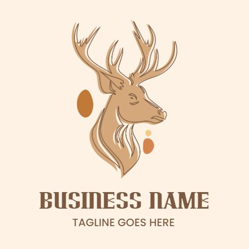 Elegant Brown Deer Design Symbolizing Nature's Beauty Logo Template