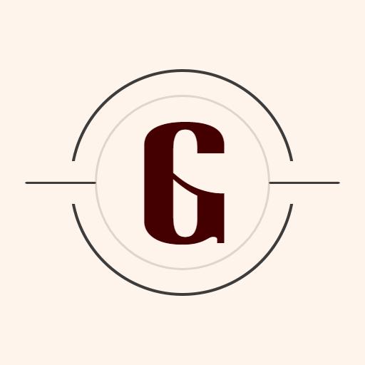 Elegant Brown G Letter Design with Minimalist Style Logo Template
