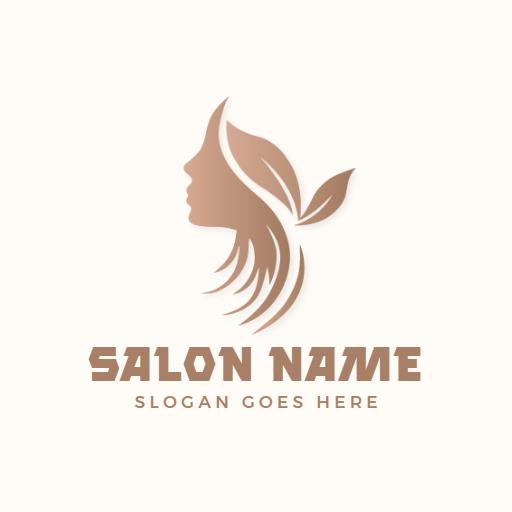 Elegant Brown Hair Design Capturing Salon Experience Logo Template