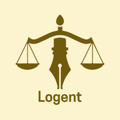 Elegant Brown Pen and Scales Symbolizing Justice Law Firm Logo Template