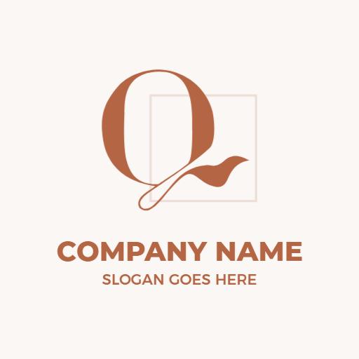 Elegant Brown Q Letter Design for Modern Branding Logo Template