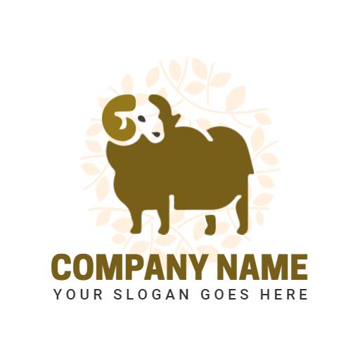 Elegant Brown Sheep Design for Sustainable Farming Logo Template