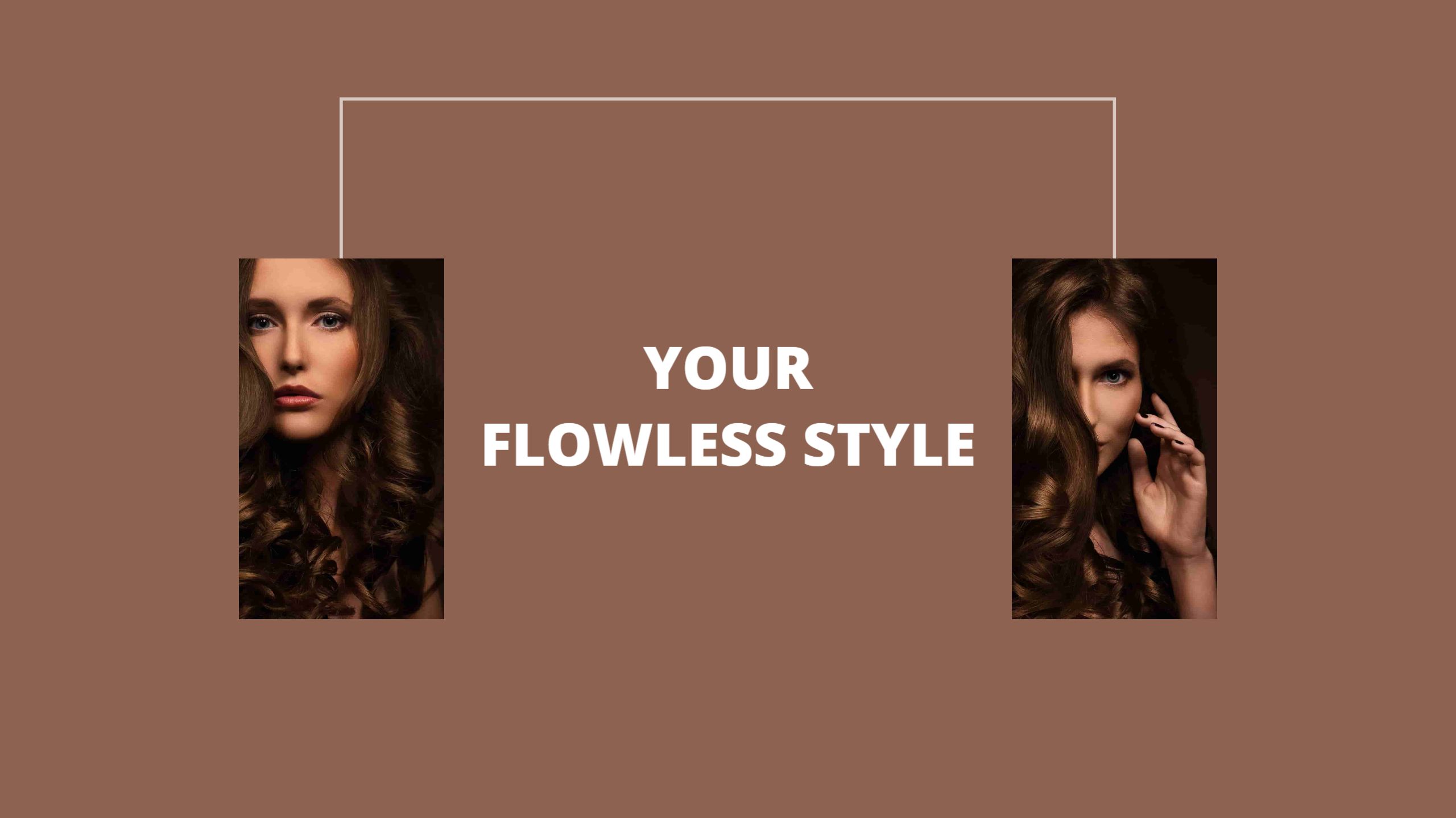 Elegant Brown Tones Highlight Your Flawless Style YouTube Banner Template