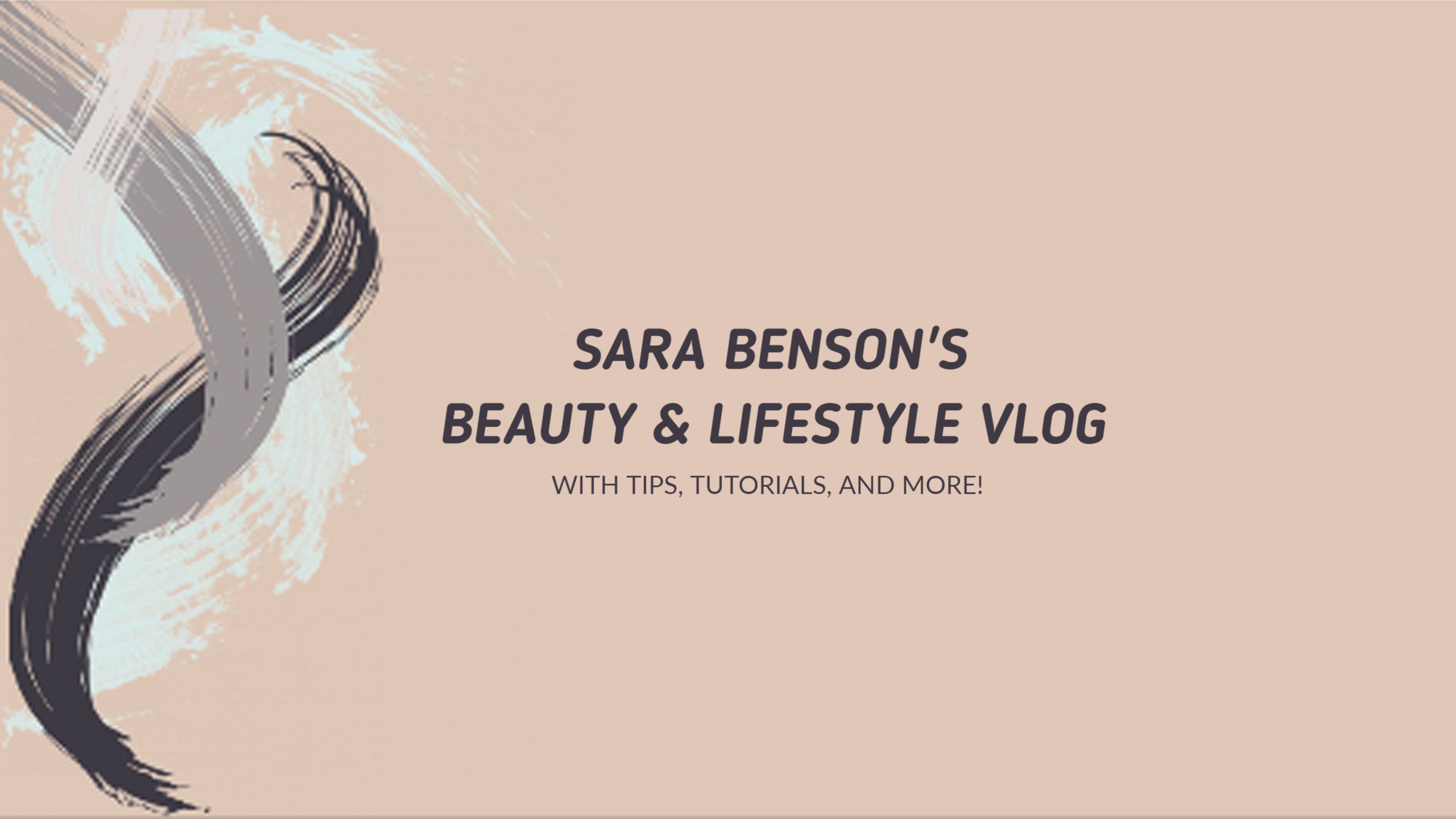 Elegant Brush Stroke Design in Soft Pink for Beauty Banner Template