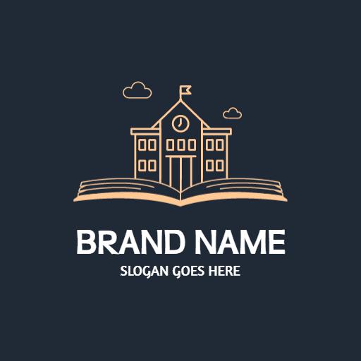 Elegant Building Design Representing School Education Logo Template