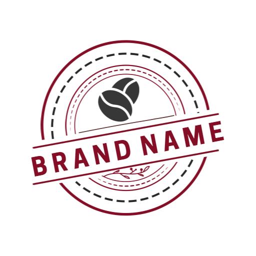 Elegant Burgundy Coffee Bean Design for Your Brand Logo Template