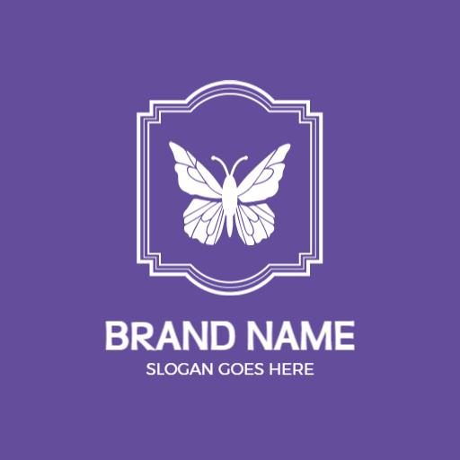 Elegant Butterflies Flourishing in a Beauty Brand Logo Template