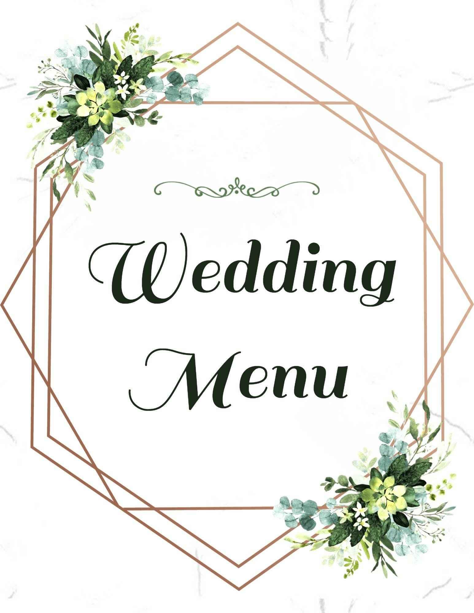 Elegant Butternut Squash Soup and Vegan Creations Wedding Menu Template
