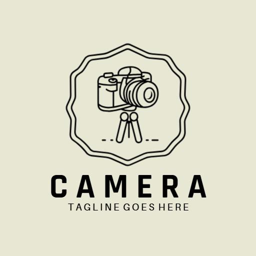 Elegant Camera Design Highlighting Professional Photography Logo Template