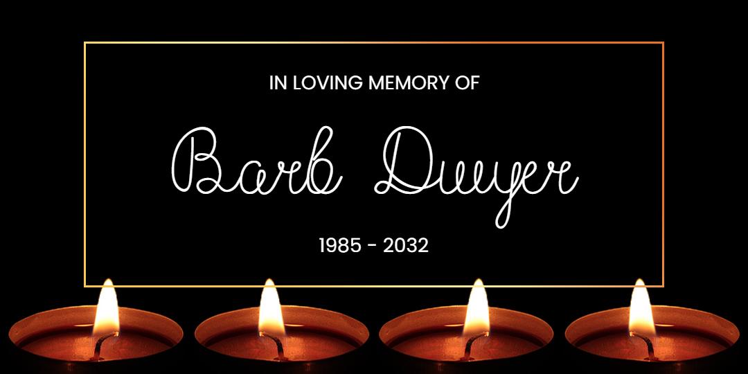 Elegant Candlelit Tribute with Name and Dates Tarpaulins Template