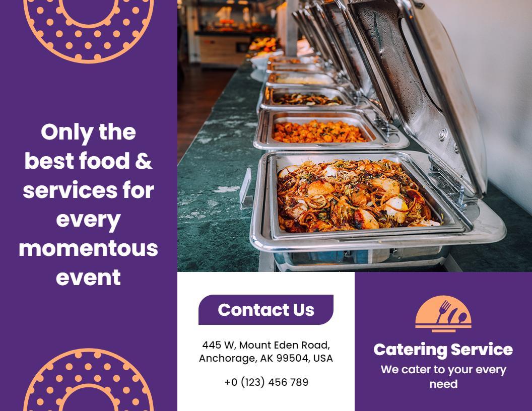 Elegant Catering Services and Event Packages Brochure Template
