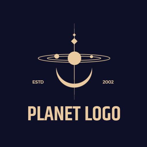 Elegant Celestial Design Featuring Planetary Orbits Logo Template