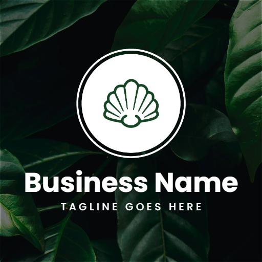 Elegant Circle Design Featuring a Shell for Branding Logo Template