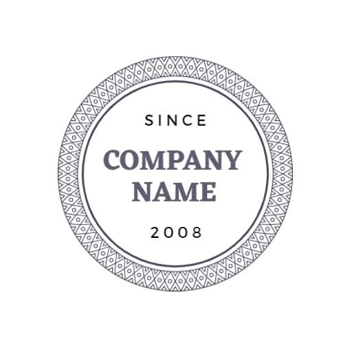 Elegant Circle Design Featuring Company Name Established Since 2008 Logo Template