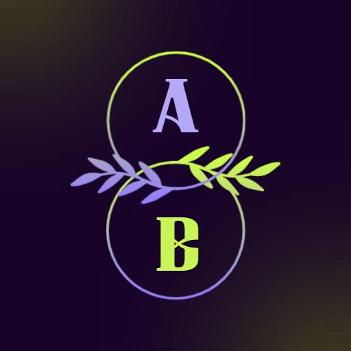 Elegant Circle Monogram with Initials A and B Design Logo Template