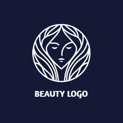 Elegant Circular Design Featuring a Serene Beauty Logo Template