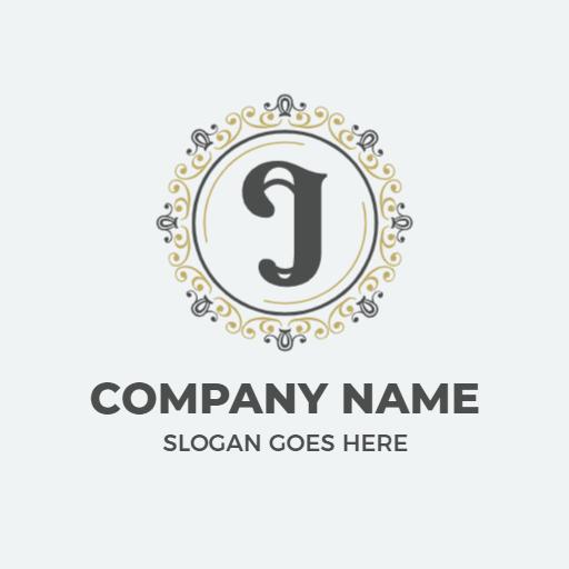 Elegant Circular Design Featuring J Letter Monogram Logo Template