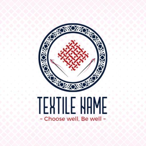 Elegant Circular Design Representing Textile Business Logo Template