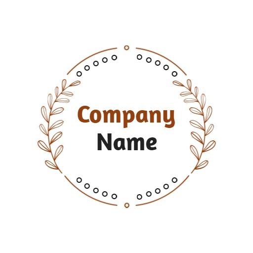 Elegant Circular Design with Floral Accents for Branding Logo Template