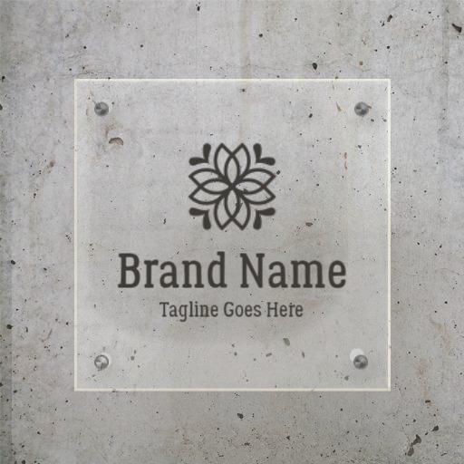 Elegant Clear Acrylic Mockup Showcasing Brand Identity Logo Template