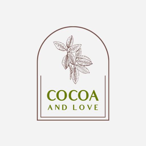 Elegant Cocoa Leaf Design Emphasizing Natural Ingredients Logo Template